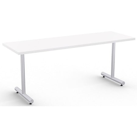 Special-T Table, Metallic Sand Base, 24inWx72inLx29inH, White SCTKING2472SWH